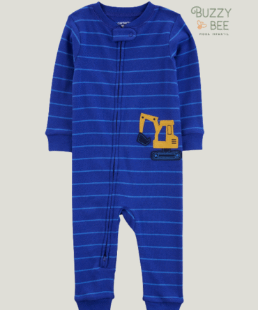 Macacão listrado estampa caminhão azul | Carter's