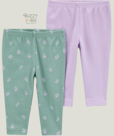 Kit calça bebê 2 peças floral | Carter's
