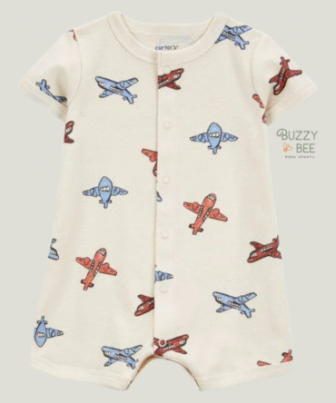 Macaquinho bebê aviões bege | Carter's