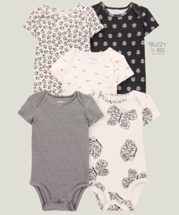 Kit body 5 peças borboletas e florezinhas multicor | Carter's