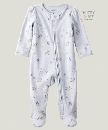 Macacão algodão cavalinhos azul | Carter's