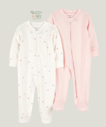 Kit macacão bebê 2 peças com pezinho elefante listras multicor | Carter's